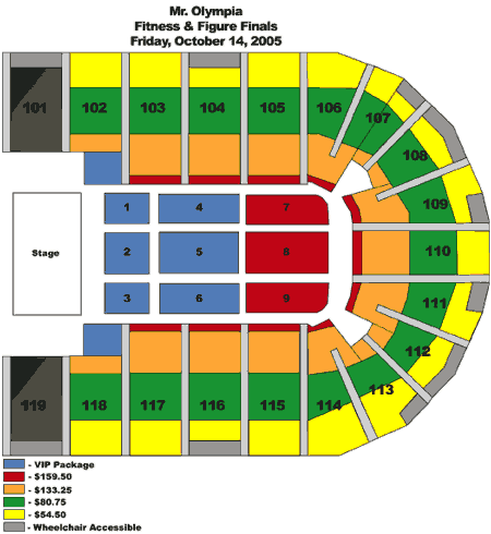 The Orleans Arena Seating Chart Las Vegas