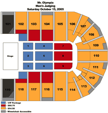 Orleans Seating Chart Las Vegas