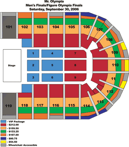 Orleans Arena Vegas Seating Chart