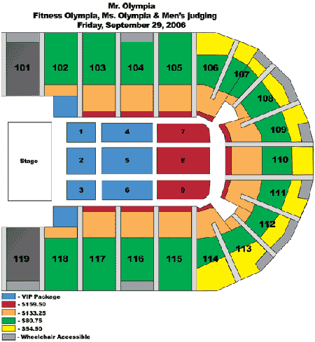 Orleans Arena Las Vegas Seating Chart